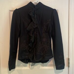 Ralph Lauren Black Button Down Dress Shirt Black Small